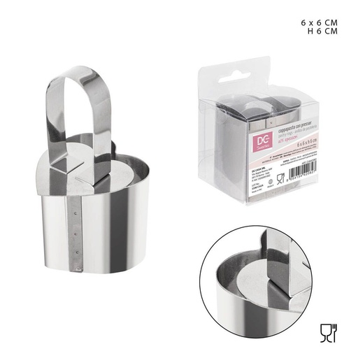 [0226281] Molde de acero inoxidable en forma de corazón 6X6X6CM - Moldes para repostería
