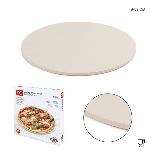[0227094] Piedra refractaria redonda para pizza 33 cm - Utensilios para el horno