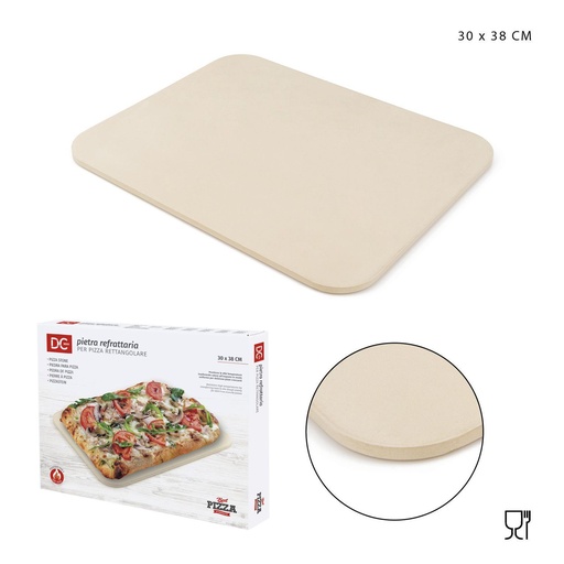 [0227095] Piedra refractaria cuadrada para pizza 30x38 cm - Utensilios para el horno