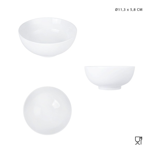 [0227702] Cupón de porcelana D11.3XH5.8CM blanco - Utensilios de cocina