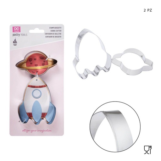 [0228140] Set molde de nave espacial 8.3-10.5 cm 2 piezas - Moldes para repostería