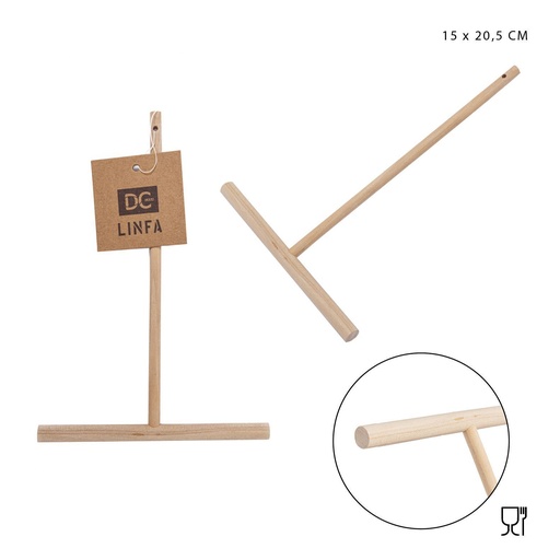 [0228319] Estira masa de madera 15x20.5 cm - Utensilio para la cocina y repostería