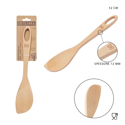 [0228736] Espátula oblicua de madera 32x6.5 cm - Accesorios de cocina