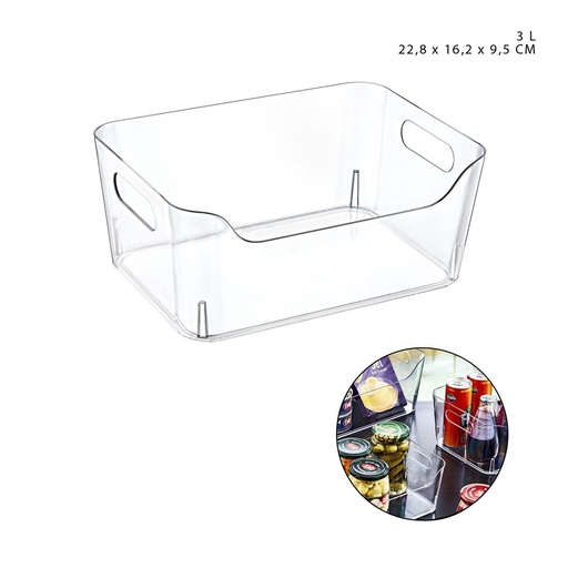 [0229489] Cesta de almacenamiento 22.8X16.2X9.5 CM, 3LT - Plásticos