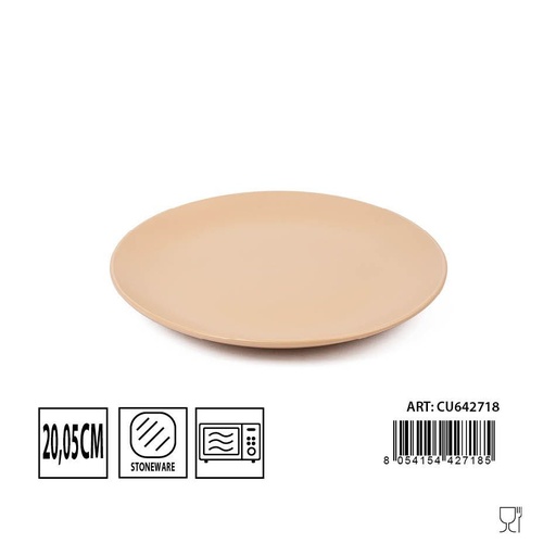 [0229991] Plato de cerámica arena mate 20 cm - Cerámica decorativa