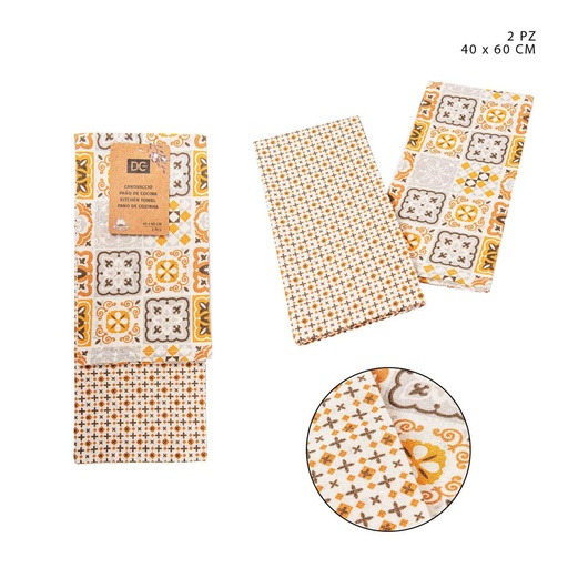 [0230717] Paño absorbente 40x60 cm 2 piezas - Manteles y accesorios de cocina