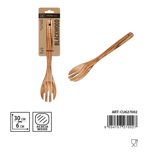 [0233961] Tenedor de acacia 30x6 cm - Accesorios de cocina