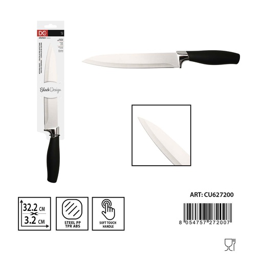 [0234691] Cuchillo para cortar con mango suave 32.2x3.2x2.5cm