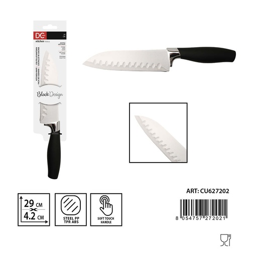 [0234693] Cuchillo Santoku suave tacto 29x4.2x2.5cm para cocina