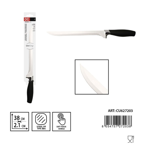 [0234694] Cuchillo jamonero 38x2.1x2.5cm con tacto suave