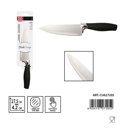 [0234696] Cuchillo de chef 27.5x4.2x2.5cm tacto suave