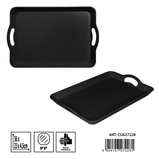 [0234680] Bandeja plástica negra 36*23*4.5cm - Utensilios de cocina