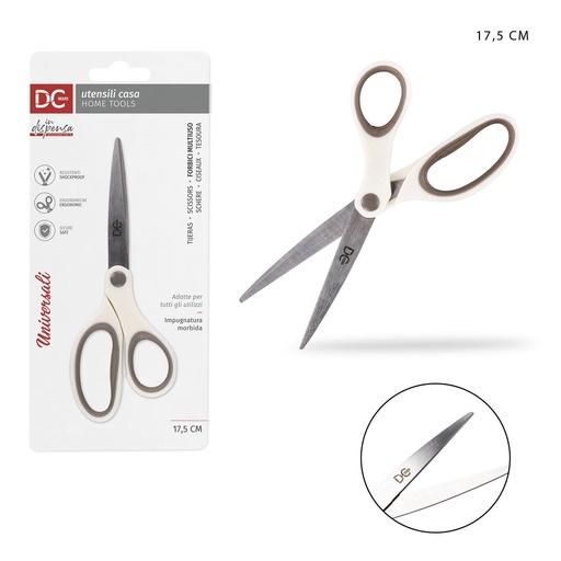 [0148258] Tijeras multiuso bicolor 17.5cm para cocina y manualidades