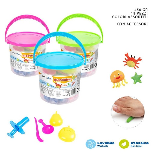 [0148277] Plastilina 25g 18pz + 5 herramientas - Materiales de arte