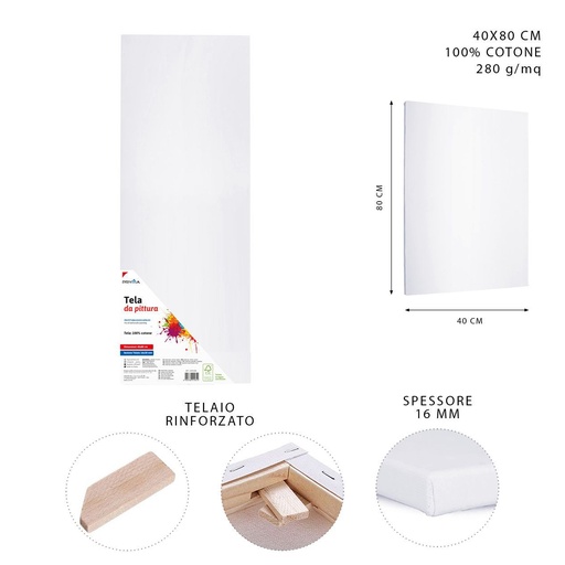 [0151245] Lienzo 40X80X1.6 CM - Materiales de arte