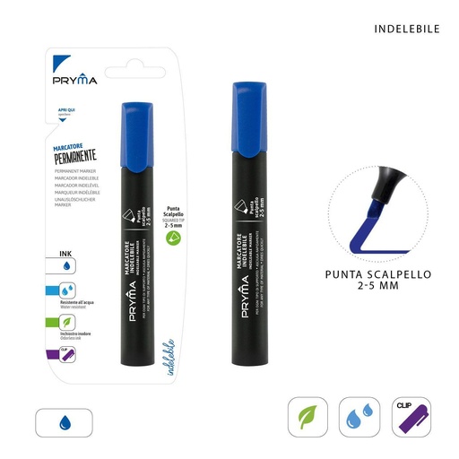 [0151368] Marcador punta biselada 2-5 mm azul - Herramientas de escritura