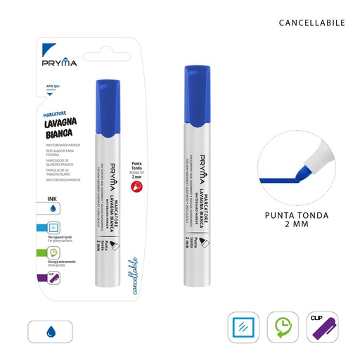 [0151376] Marcador para pizarra blanca 2 mm azul - Herramientas de escritura