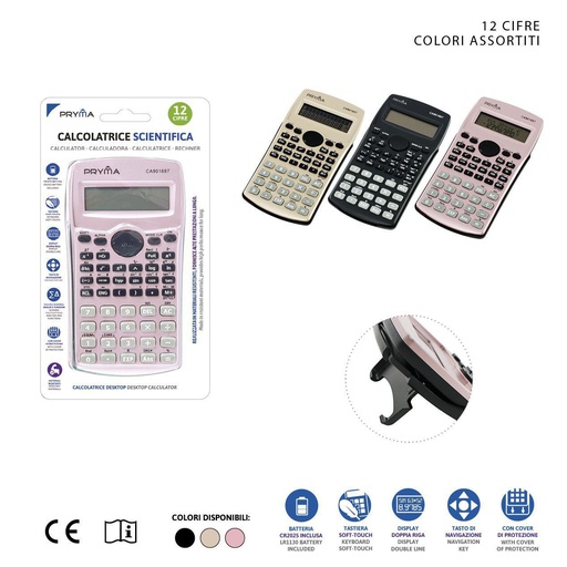 [0202840] Calculadora científica 12 dígitos 160x80x11 mm - Material escolar