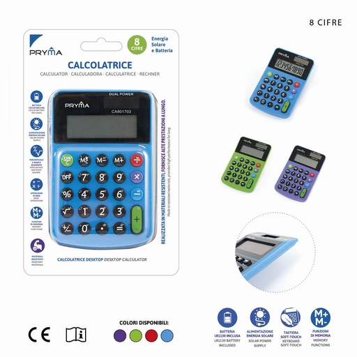 [0202845] Calculadora de 8 dígitos 118X76X20 mm - Material de oficina