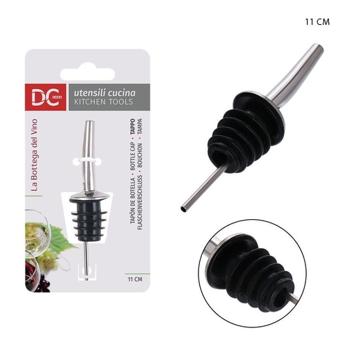 [0200487] Tapa de botella de acero inoxidable 11X3 cm - Accesorios de cocina