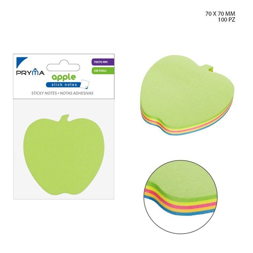 [0202545] Nota adhesiva manzana 70x70mm 100p - Material de oficina y papelería