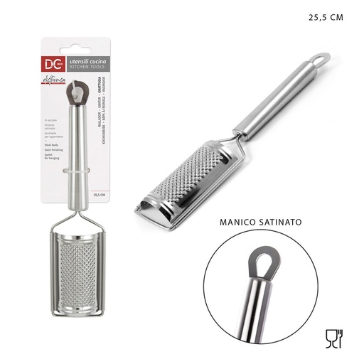 [0203861] Rallador de acero inoxidable 25.5x6 cm - Utensilios de cocina