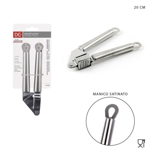 [0203864] Prensa ajos acero satinado 20x5.5 cm - Utensilios de cocina