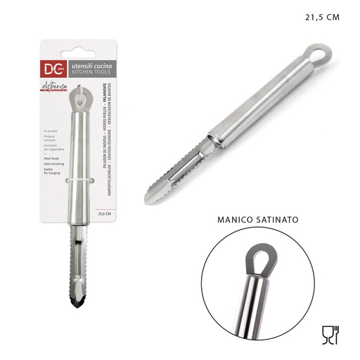 [0203872] Pelador de acero inoxidable 21.5X2.5CM - Utensilios de cocina