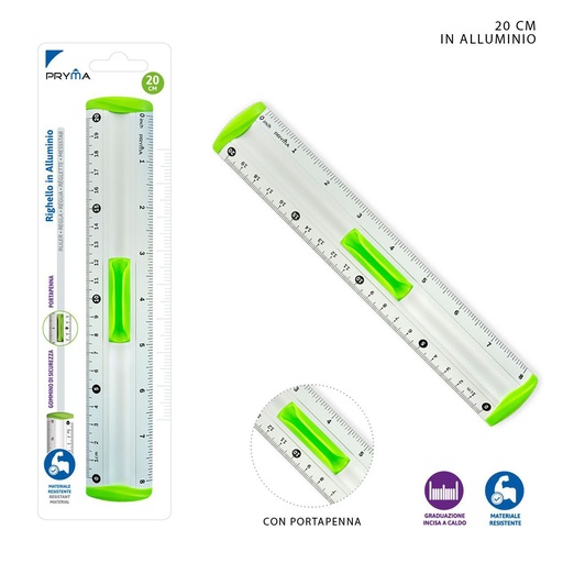 [0205234] Regla de aluminio 20CM - Herramientas de escritura