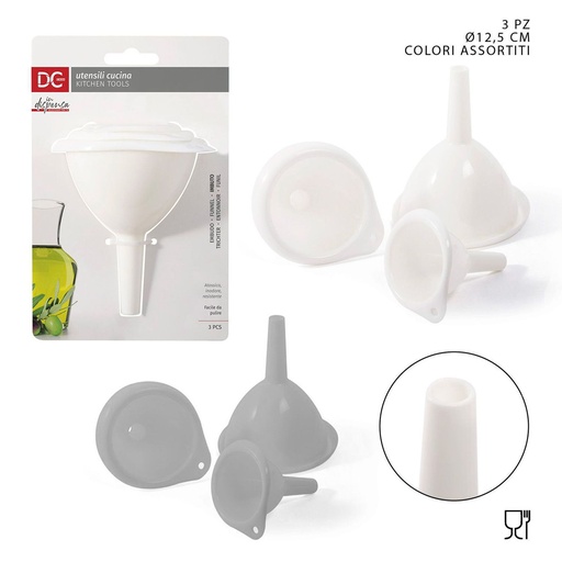 [0205711] Embudo de plástico 3 pcs - Utensilios de cocina