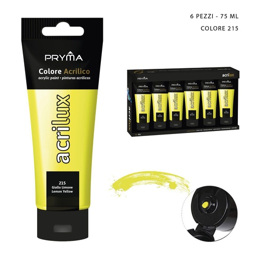 [0206926] Pintura acrílica 75ML N.215 amarillo limón - Material de arte