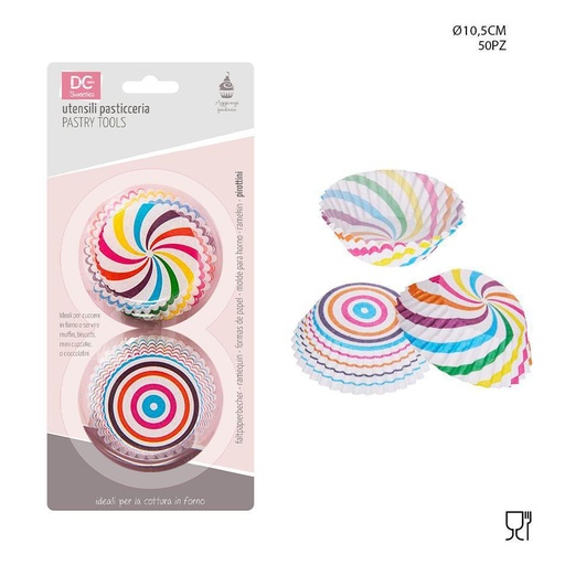 [0207447] Moldes de papel para repostería 10.5cm 50pz - Utensilios de repostería