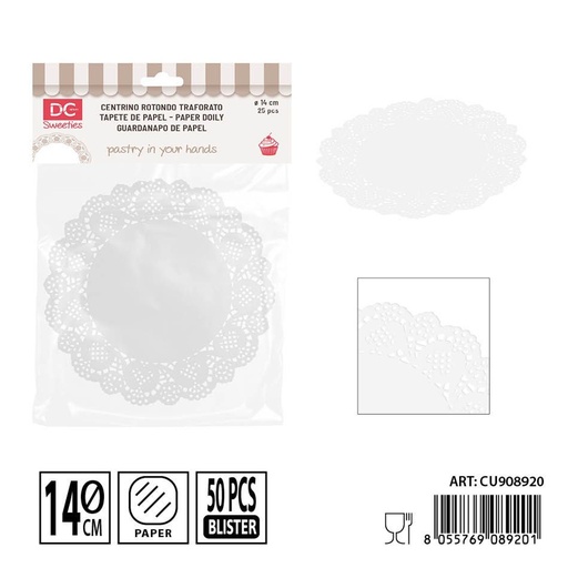 [0207927] Papel para pasteles redondo 14 cm 25PZ - Accesorios de repostería