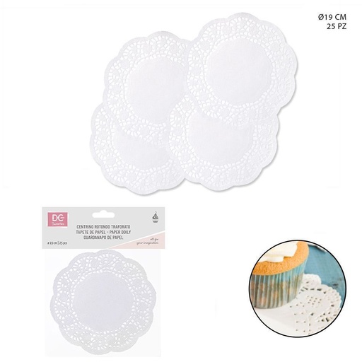 [0207929] Papel para hornear redondo 19 cm 25 unidades - Accesorios de horneado