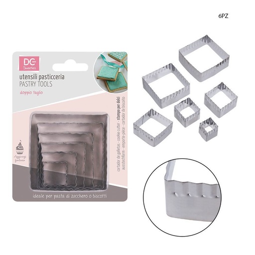 [0208835] Set de moldes de pastel 2.8-3.2-4.1-5-6-6.8cm H2.5 6pz - Utensilios de repostería