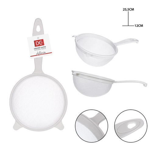 [0208793] Colador circular de plástico Ø12X25.5CM - Utensilios de cocina