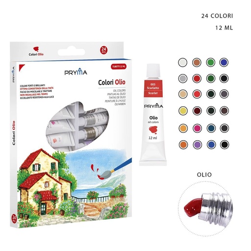 [0208111] Set de pintura al óleo 12 ml (24 piezas) - Materiales de arte