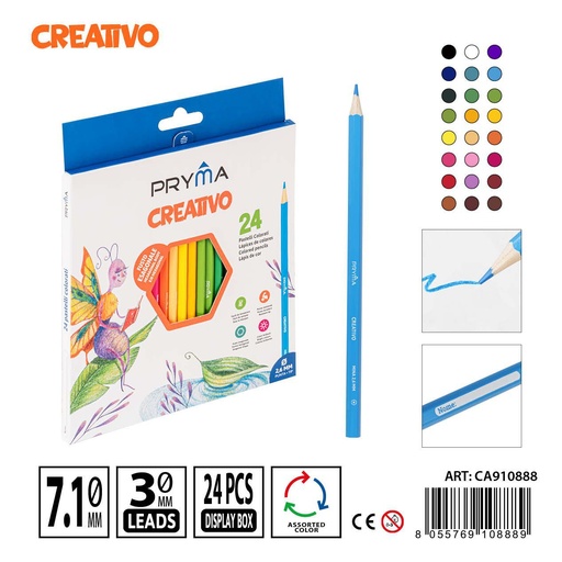 [0211540] Lápices de colores 24pz para colorear y dibujar