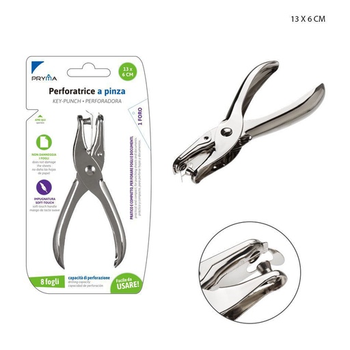 [0209383] Perforadora de papel 1 agujero 13X6CM - Accesorios de oficina