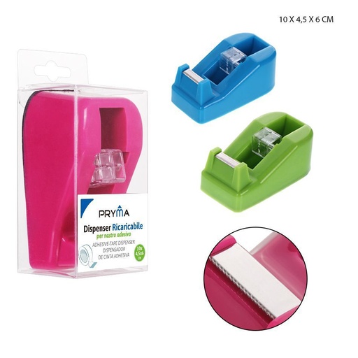 [0209387] Dispensador de cinta adhesiva 10x4.5x6cm - Suministros de oficina