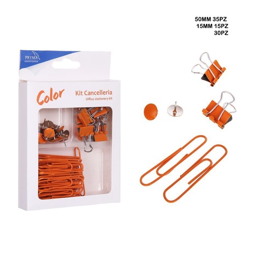 [0209896] Chinchetas 30PZ + pinza sujetapapeles 15PZ + clips 35PZ - Accesorios de oficina