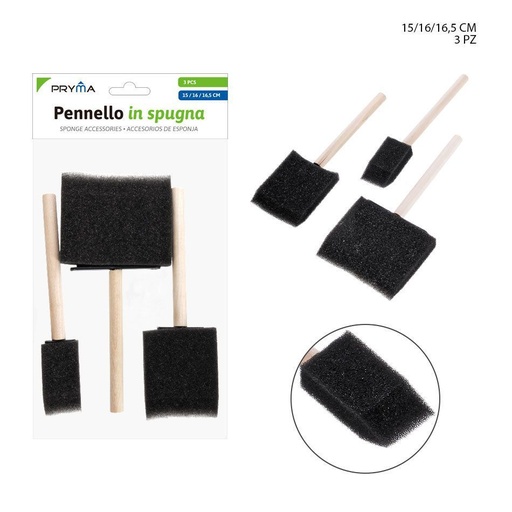 [0209746] Juego de esponjas de madera 3pz - Artículos de arte y manualidades