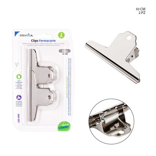 [0209971] Clip metálico de 100mm 2 piezas - Accesorios varios