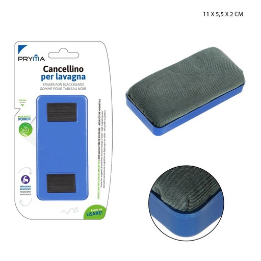[0209974] Borrador de pizarra magnético 11x5.5x2cm - Materiales para aula