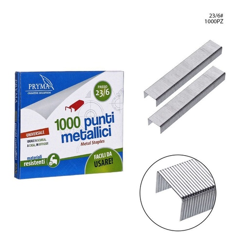 [0211416] Grapas de metal 23/6 1000 pcs - Material de oficina