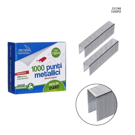 [0211423] Grapas de metal 23/24 (1000PZ) - Papelería y organización