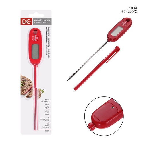 [0211792] Thermómetro de alimentos -30°/200°C 23X3.1X1.8CM - Accesorios de cocina