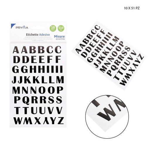 [0211748] Etiqueta adhesiva de letras 51 pcs 10 pcs - Papelería y etiquetas