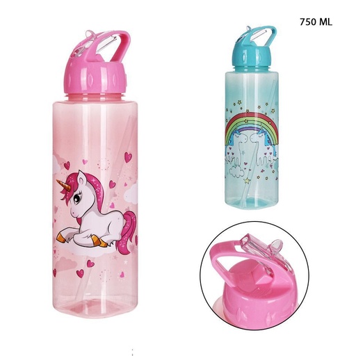 [0214164] Botella de agua de plástico 750 ml - Artículos domésticos