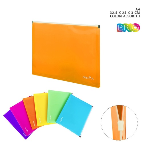 [0212221] Bolsa de archivo A4 32.5X25X3CM serie BRIO - Papelería